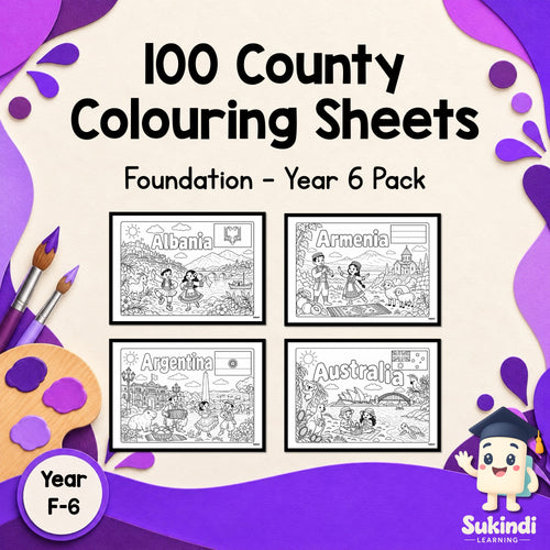 100 Country Colouring Sheets — cover