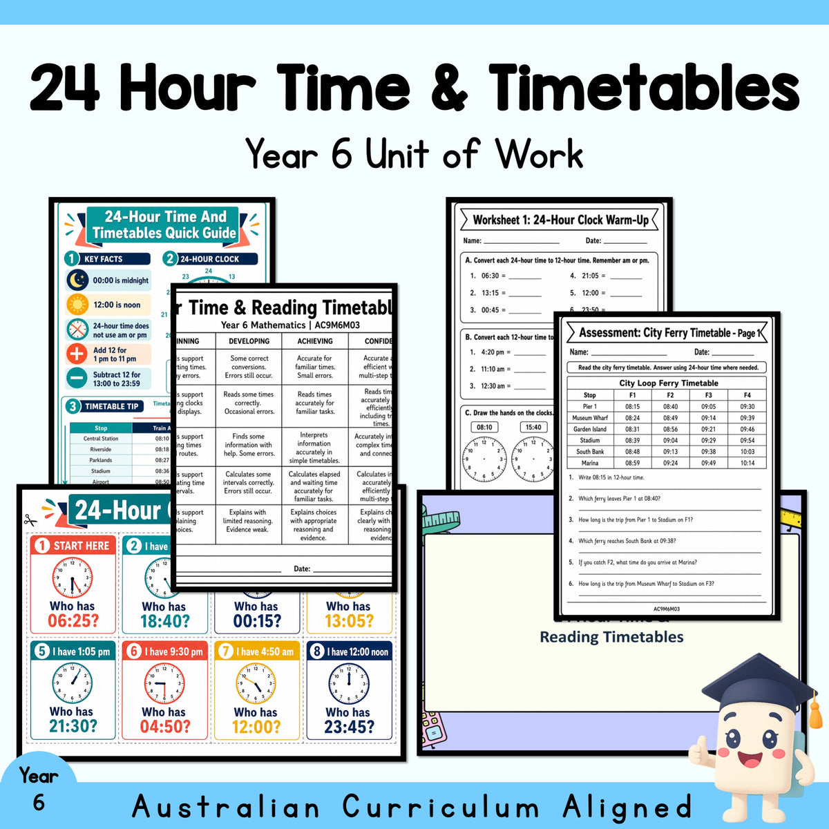 24-Hour Time & Timetables Year 6 Unit