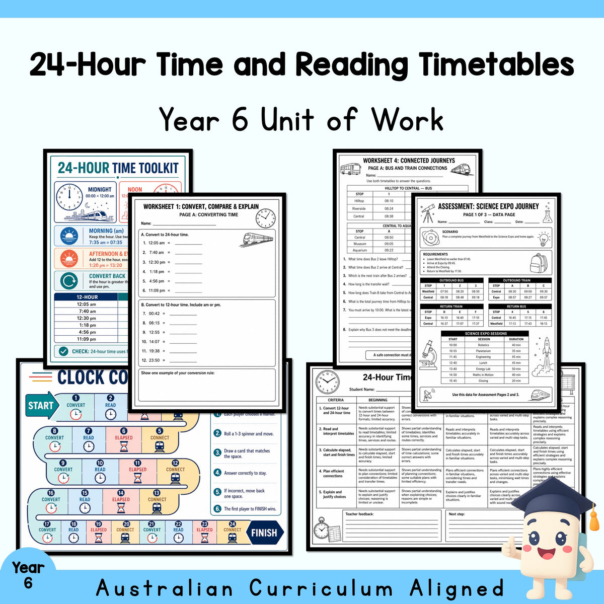 24-Hour Time and Timetables – Year 6 — cover