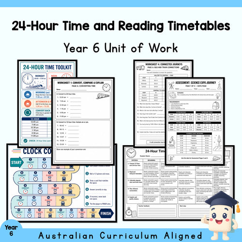 24-Hour Time and Timetables – Year 6 — cover