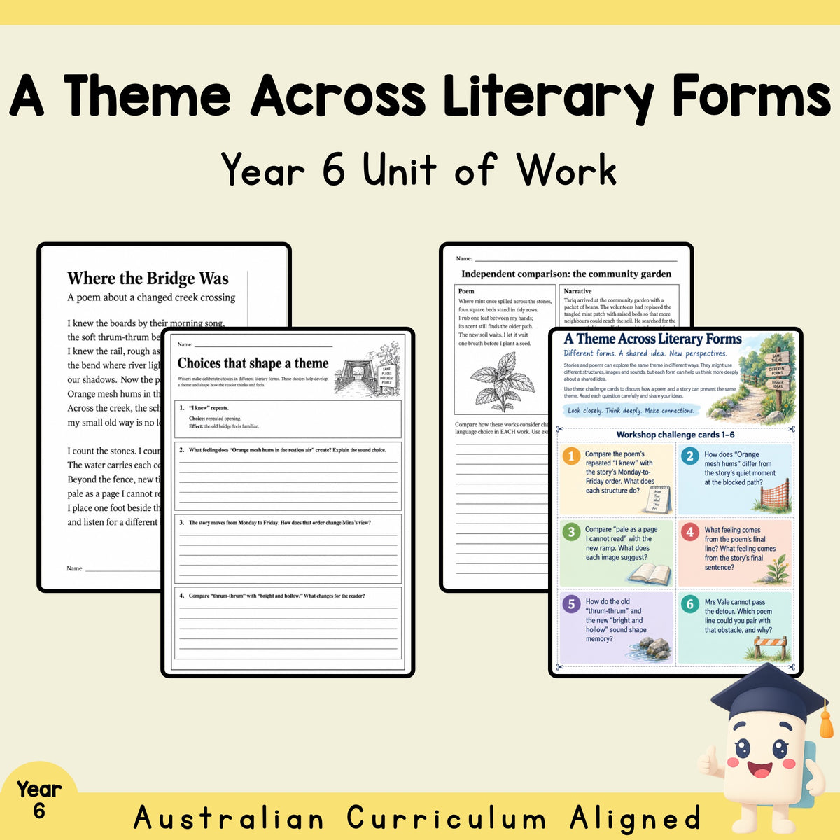 A Theme Across Literary Forms - Year 6 — cover