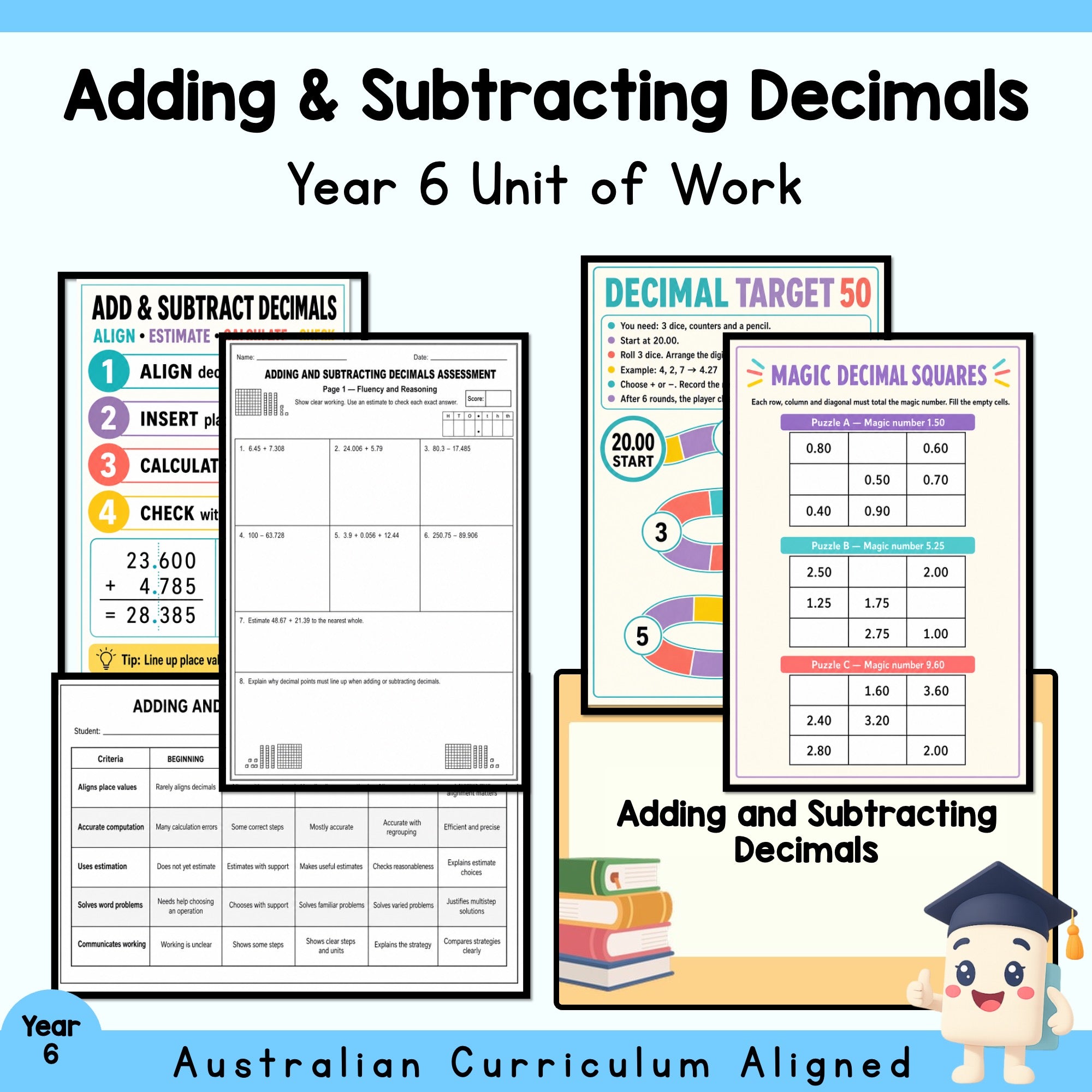 Year 6 Adding and Subtracting Decimals Unit
