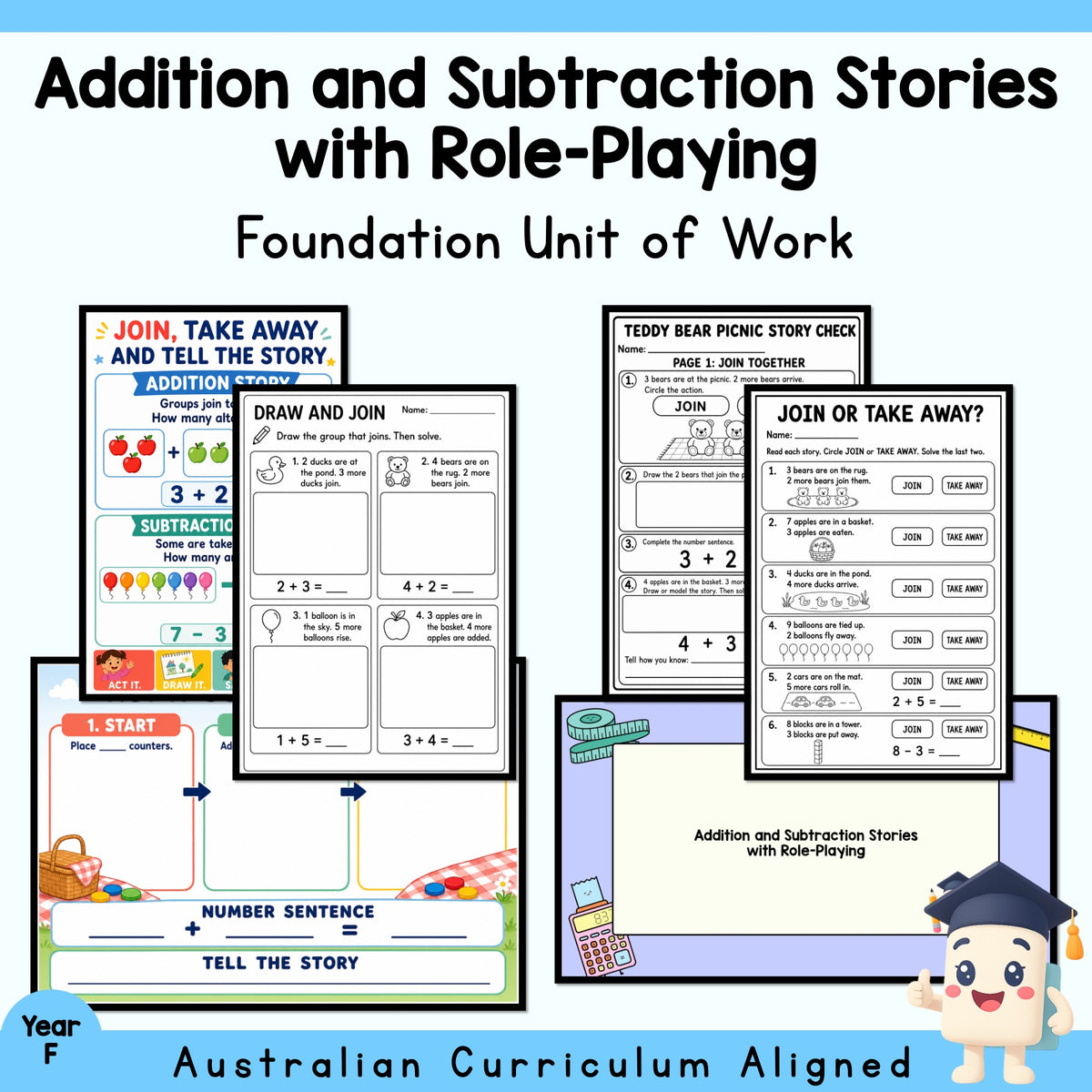 Addition and Subtraction Stories with Role-Playing — cover