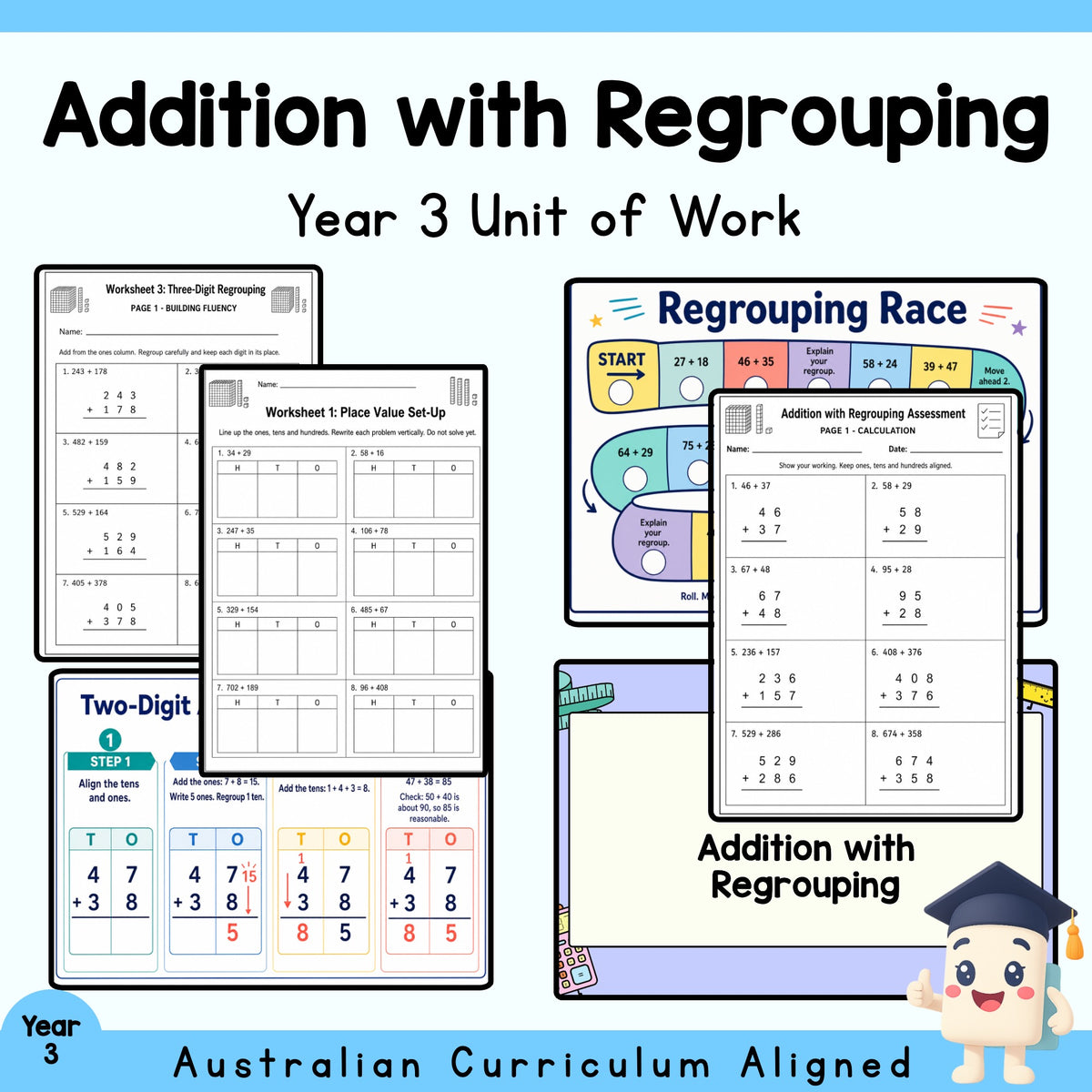 Addition with Regrouping – Year 3 Unit Plan