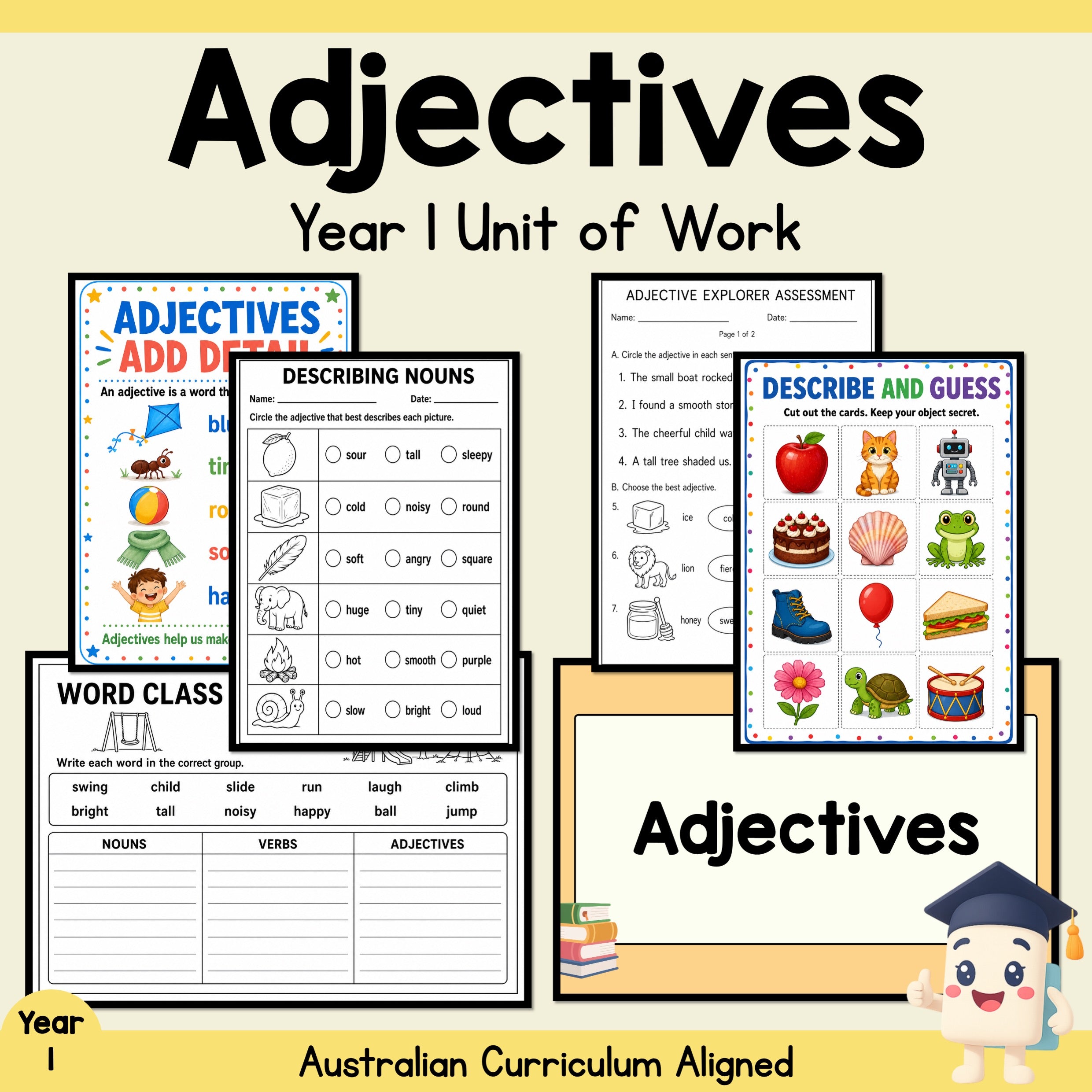Year 1 Adjectives Unit
