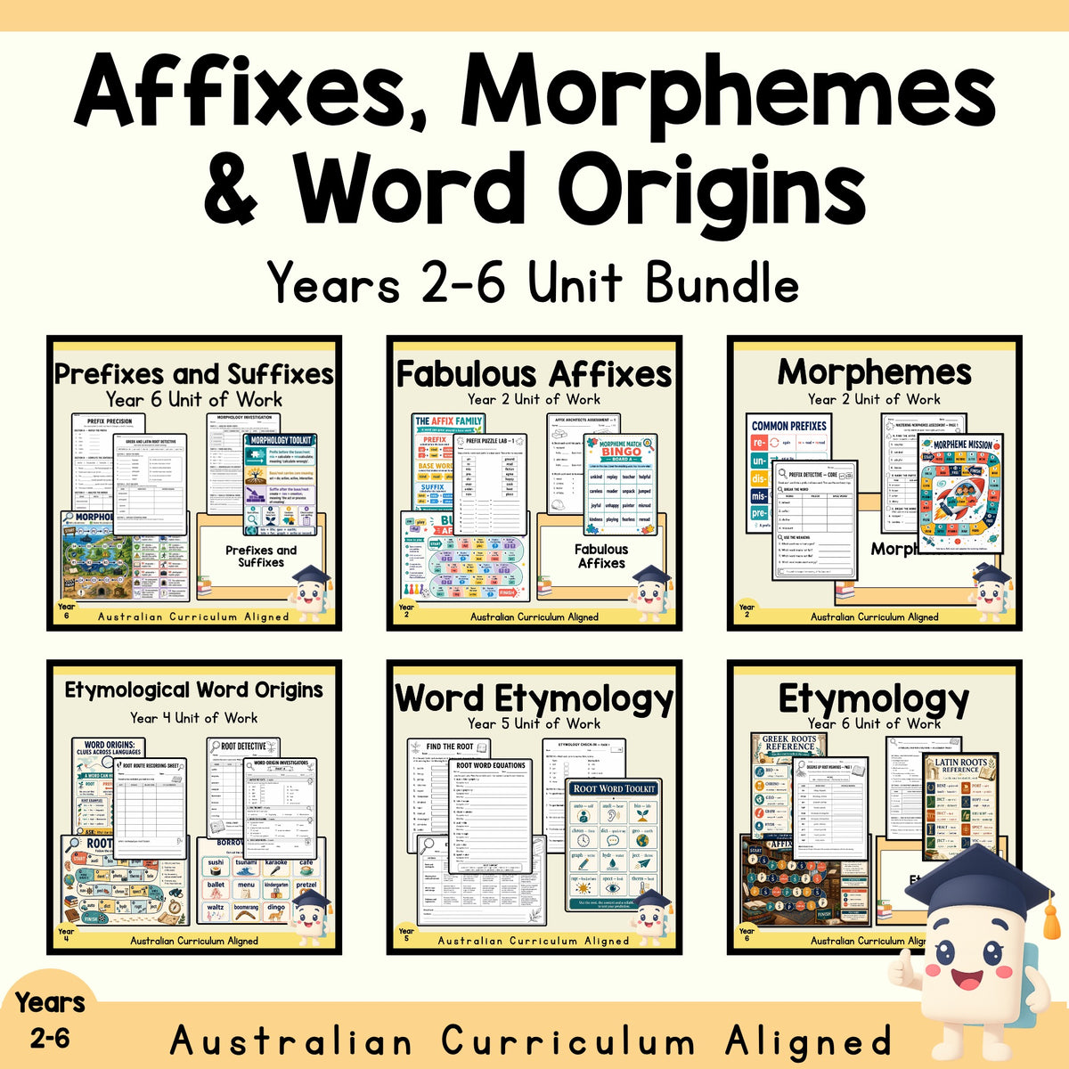 Affixes, Morphemes & Word Origins Years 2–6 Bundle