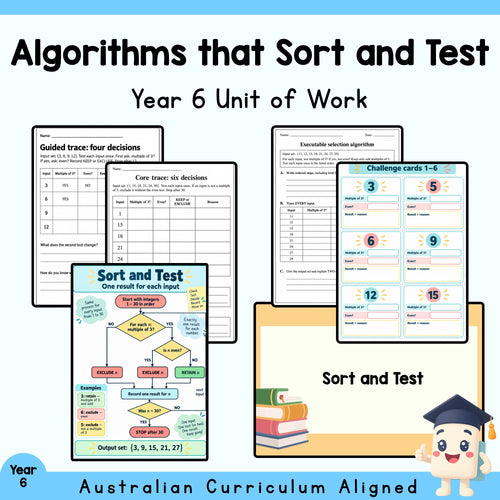 Algorithms that Sort and Test - Year 6 — cover