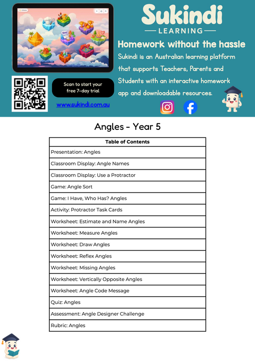 Angles Unit – Year 5
