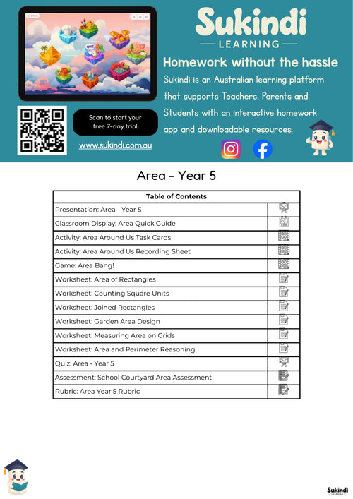 Area Year 5 Maths Unit