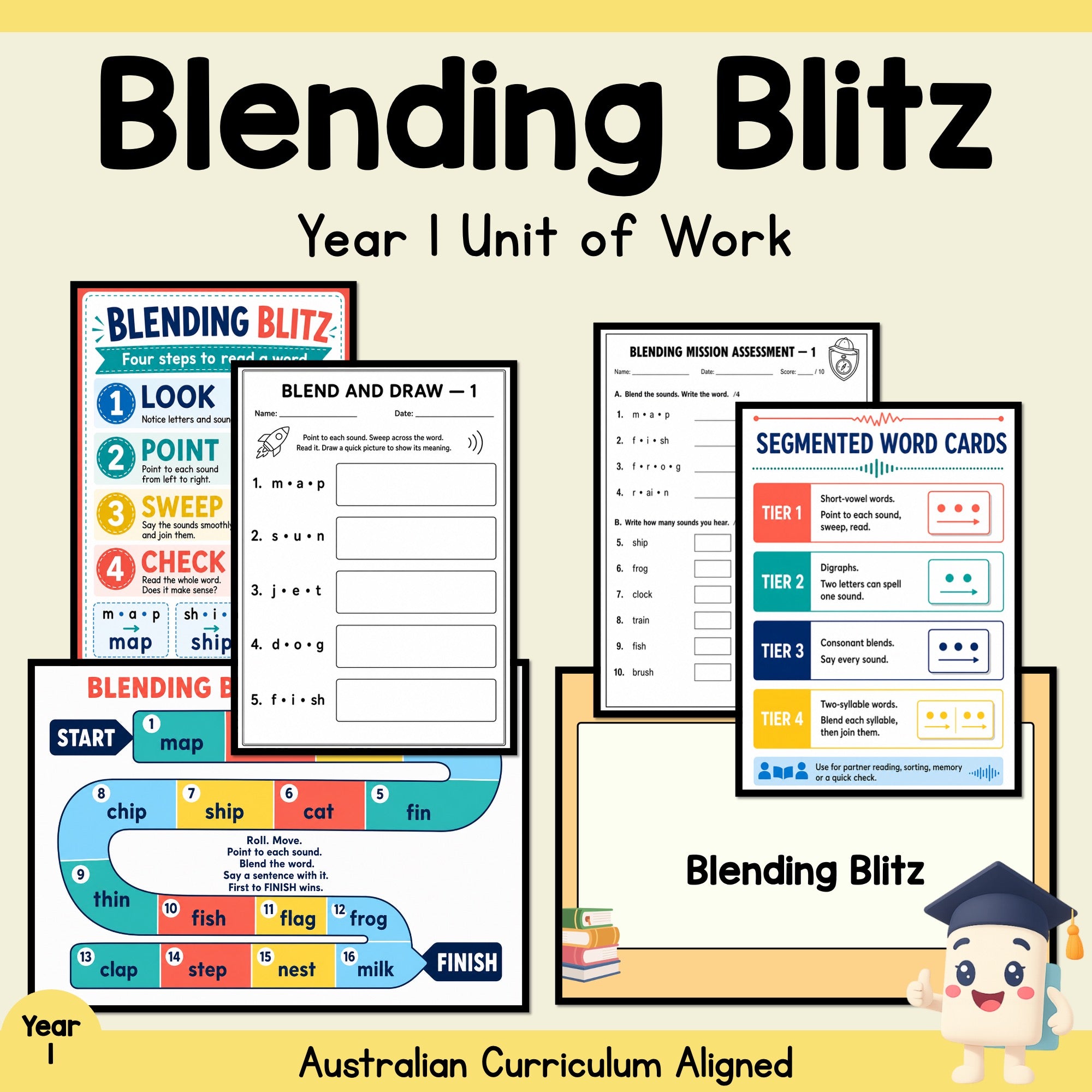 Blending Blitz Year 1 Phonics Unit