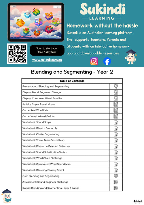 Blending and Segmenting — Year 2