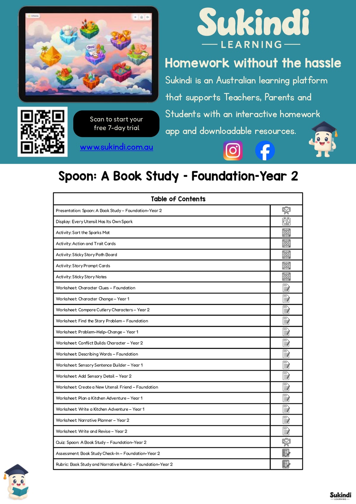 Spoon Book Study – Foundation–Year 2