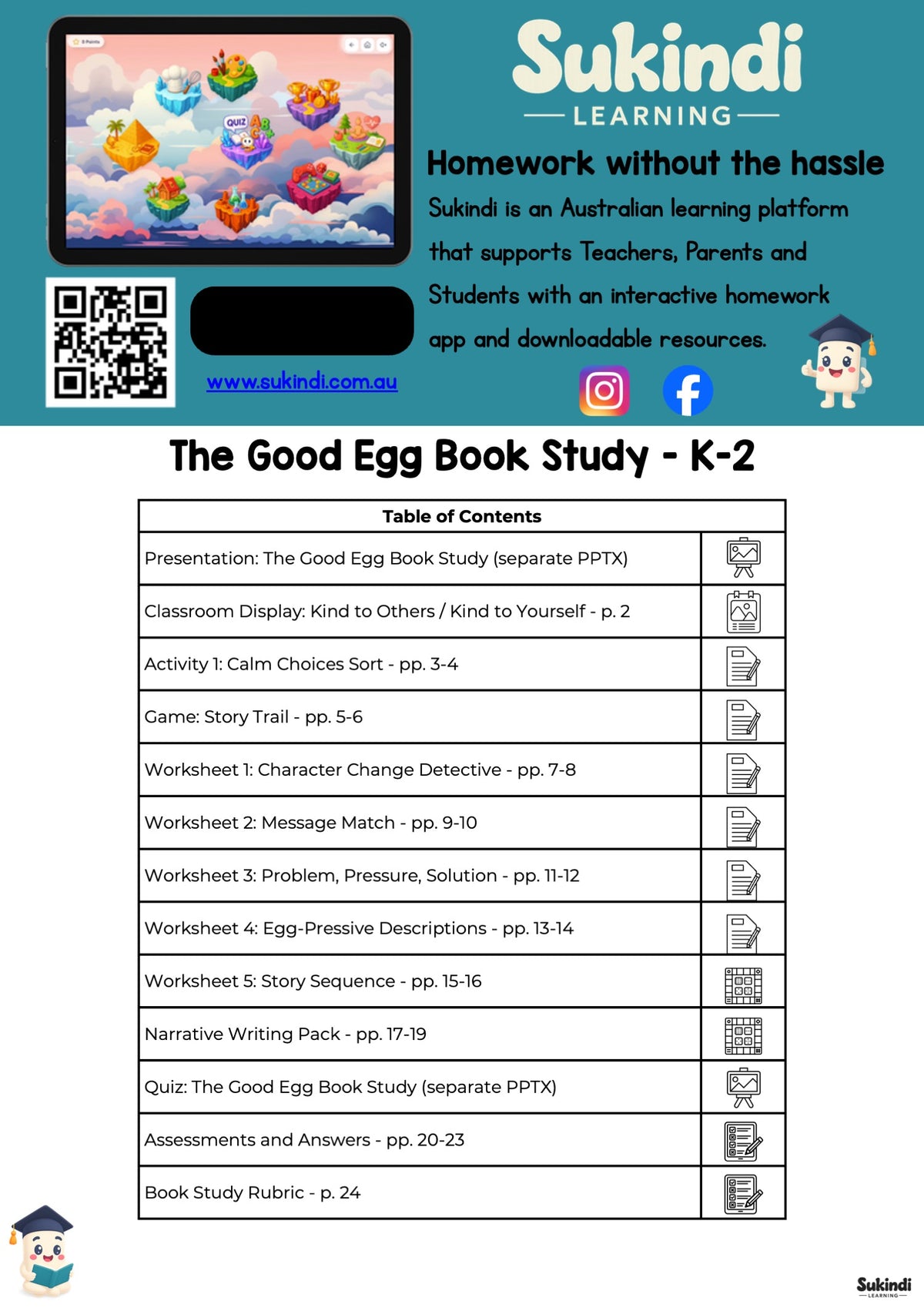 The Good Egg Book Study | Foundation–Year 2 English Unit