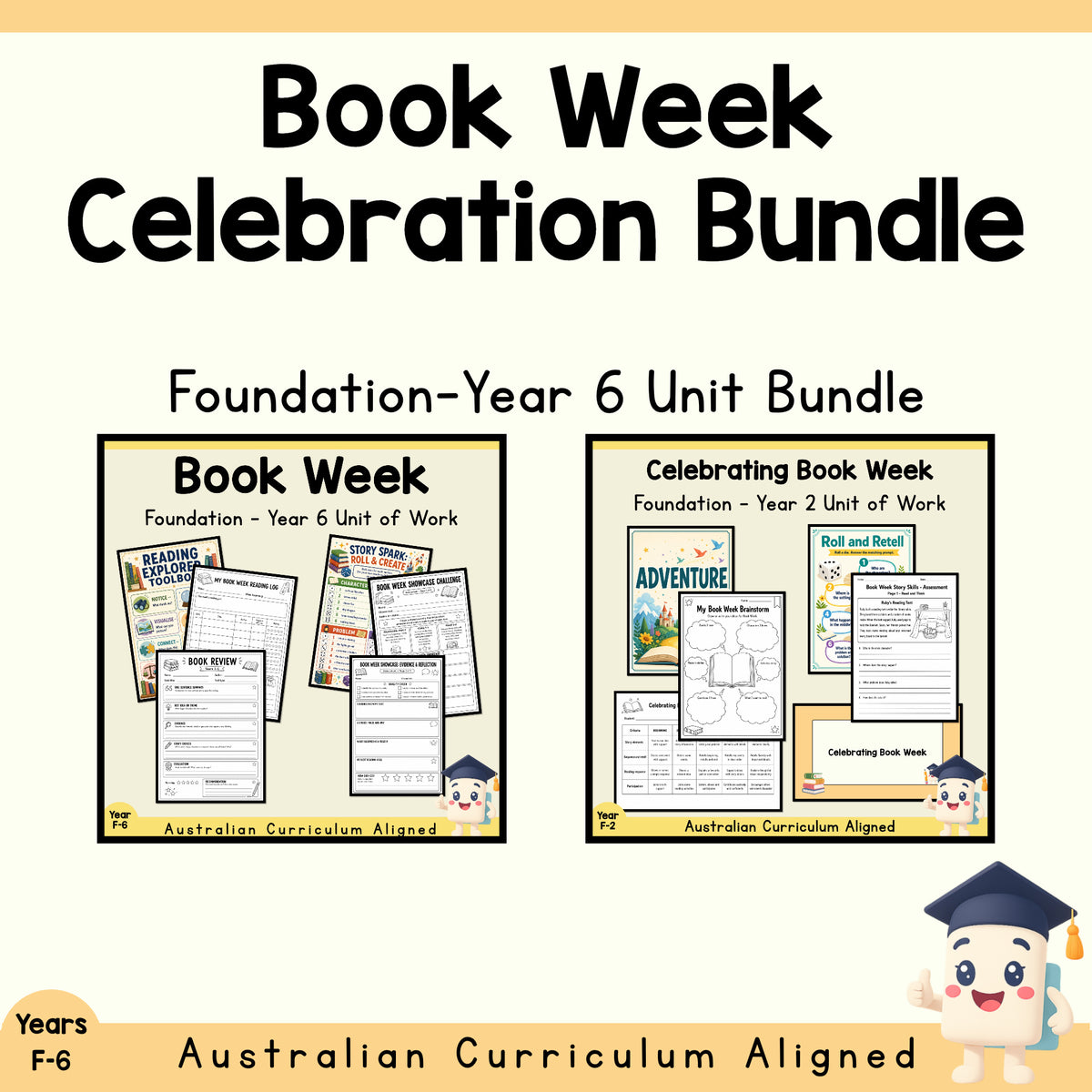 Book Week Primary Celebration Bundle | Foundation–Year 6 cover showing every included unit