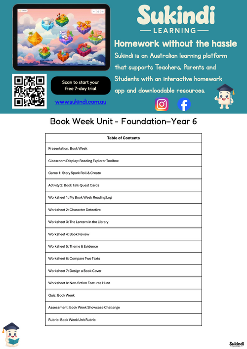 Book Week Unit – Foundation to Year 6
