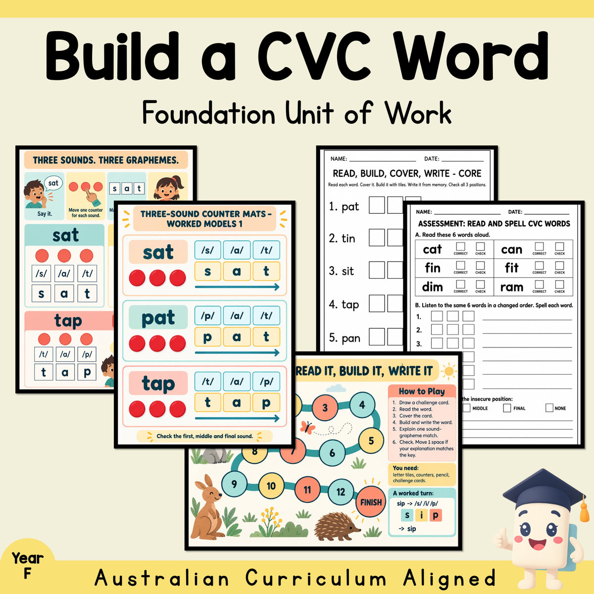 Build a CVC Word - Foundation English Unit Plan — cover
