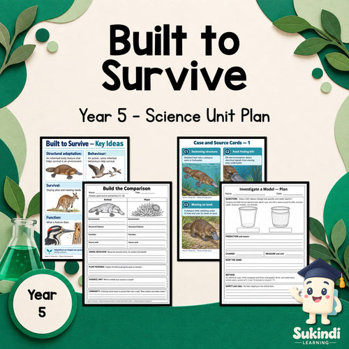 Built to Survive — Year 5 Science — cover