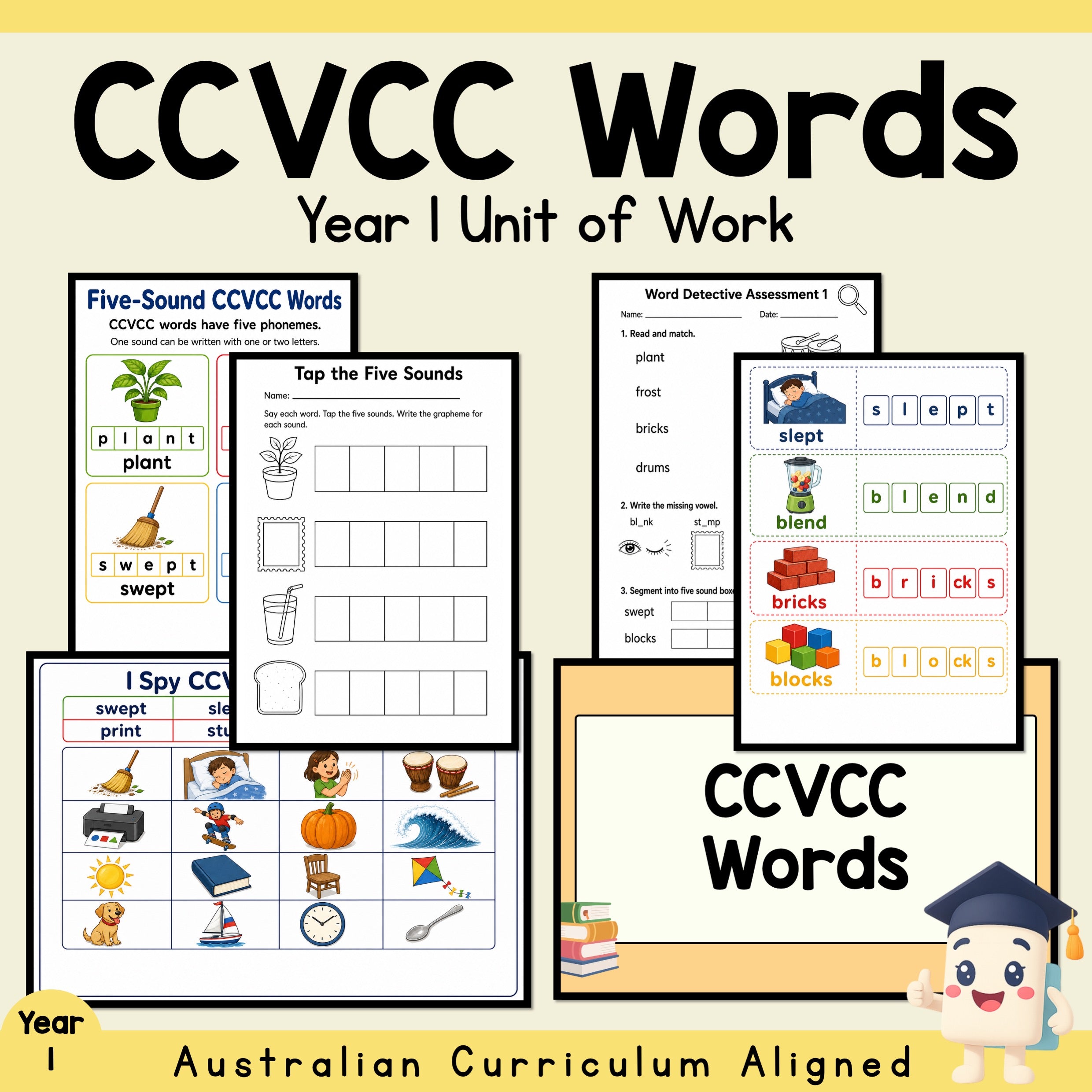 Year 1 CCVCC Words Unit