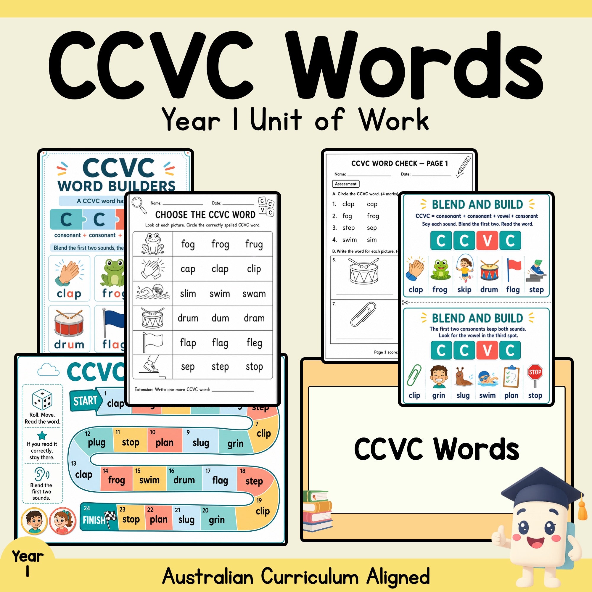 CCVC Words Unit Plan – Year 1