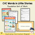 CVC Words in Little Stories - Foundation English Unit Plan — cover