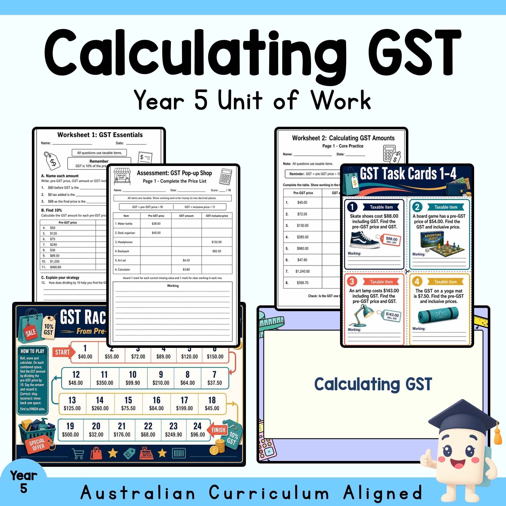 Calculating GST - Year 5