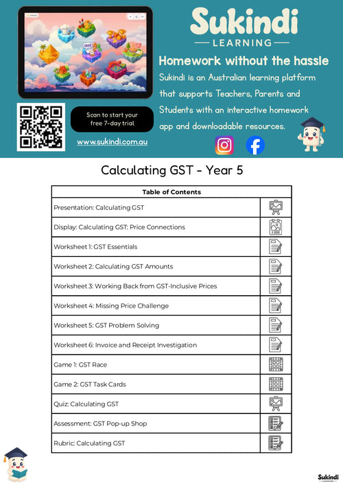 Calculating GST - Year 5