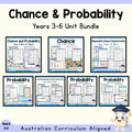 Chance and Probability Years 3-6 Maths Unit Bundle cover showing all seven included units