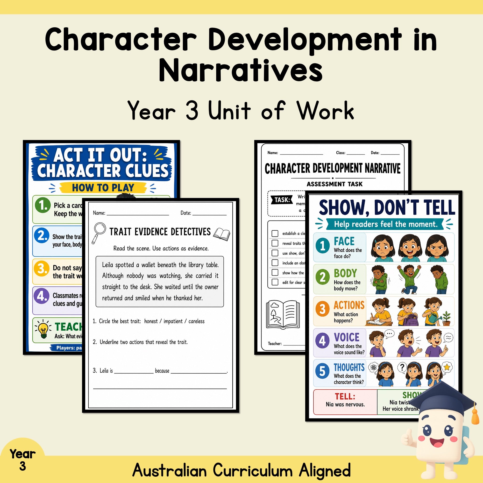 Character Development in Narratives - Year 3