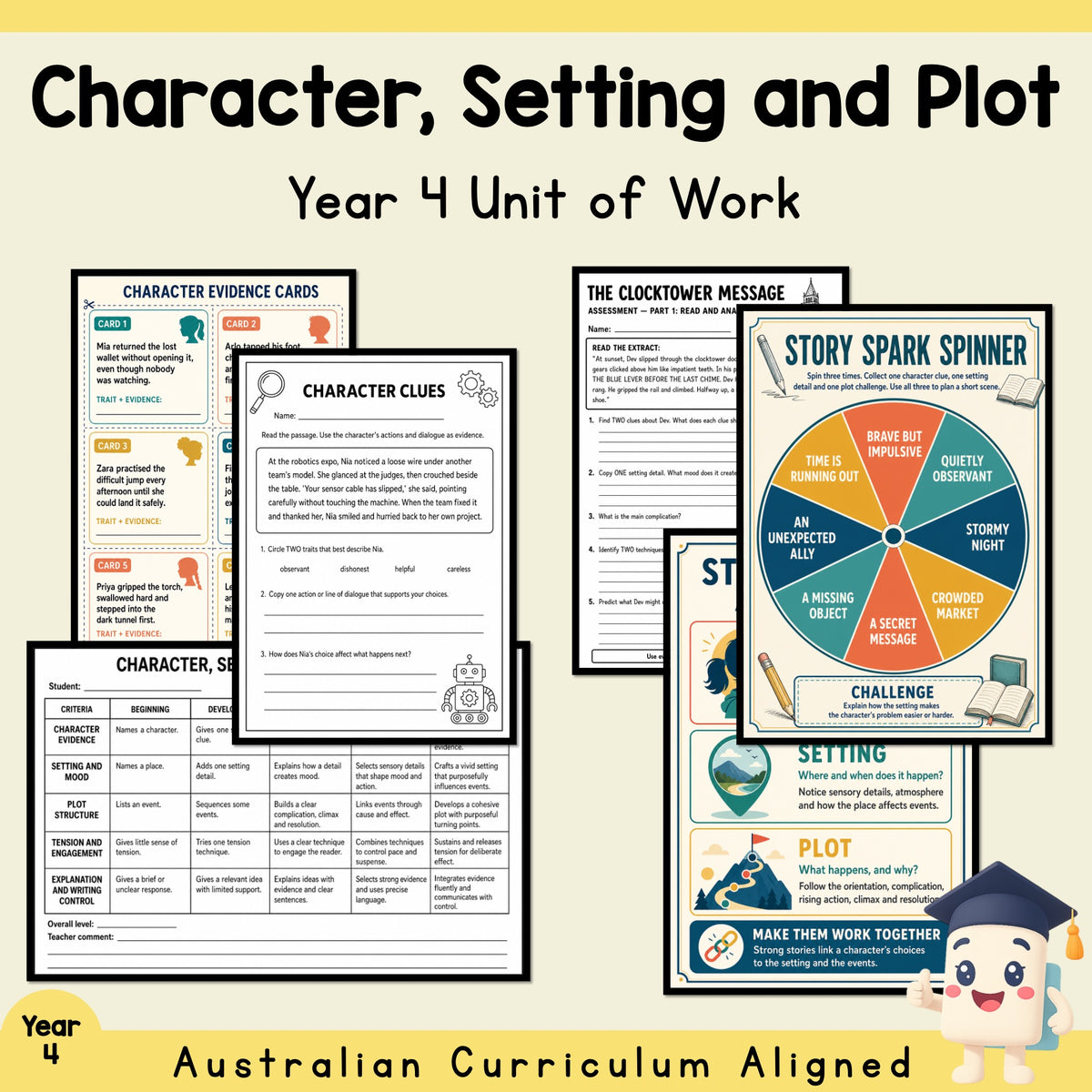 Character, Setting and Plot – Year 4
