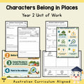 Characters Belong in Places - Year 2 English Unit — cover