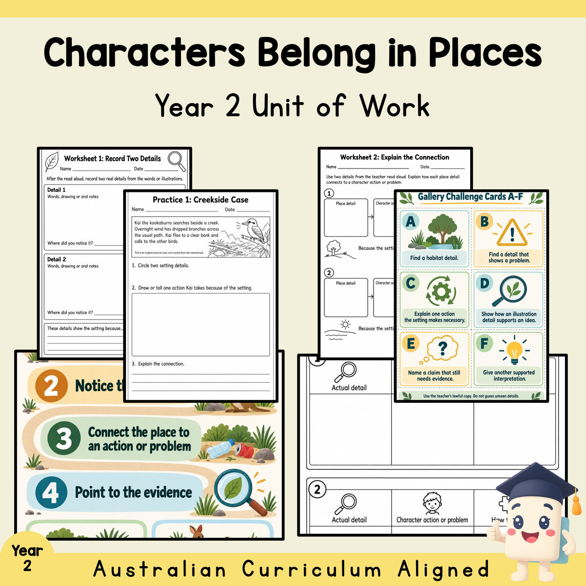 Characters Belong in Places - Year 2 English Unit — cover
