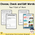 Choose, Check and Edit Words - Year 4 — cover
