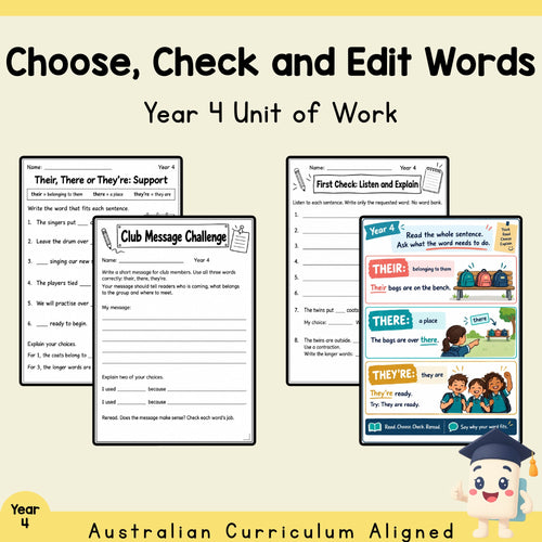Choose, Check and Edit Words - Year 4 — cover