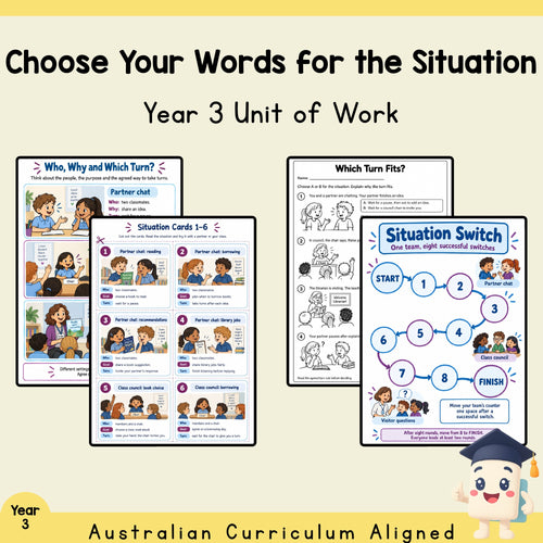 Choose Your Words for the Situation - Year 3 — cover