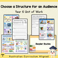 Choose a Structure for an Audience — Year 6 English Unit — cover