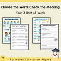 Choose the Word, Check the Meaning - Year 3 — cover