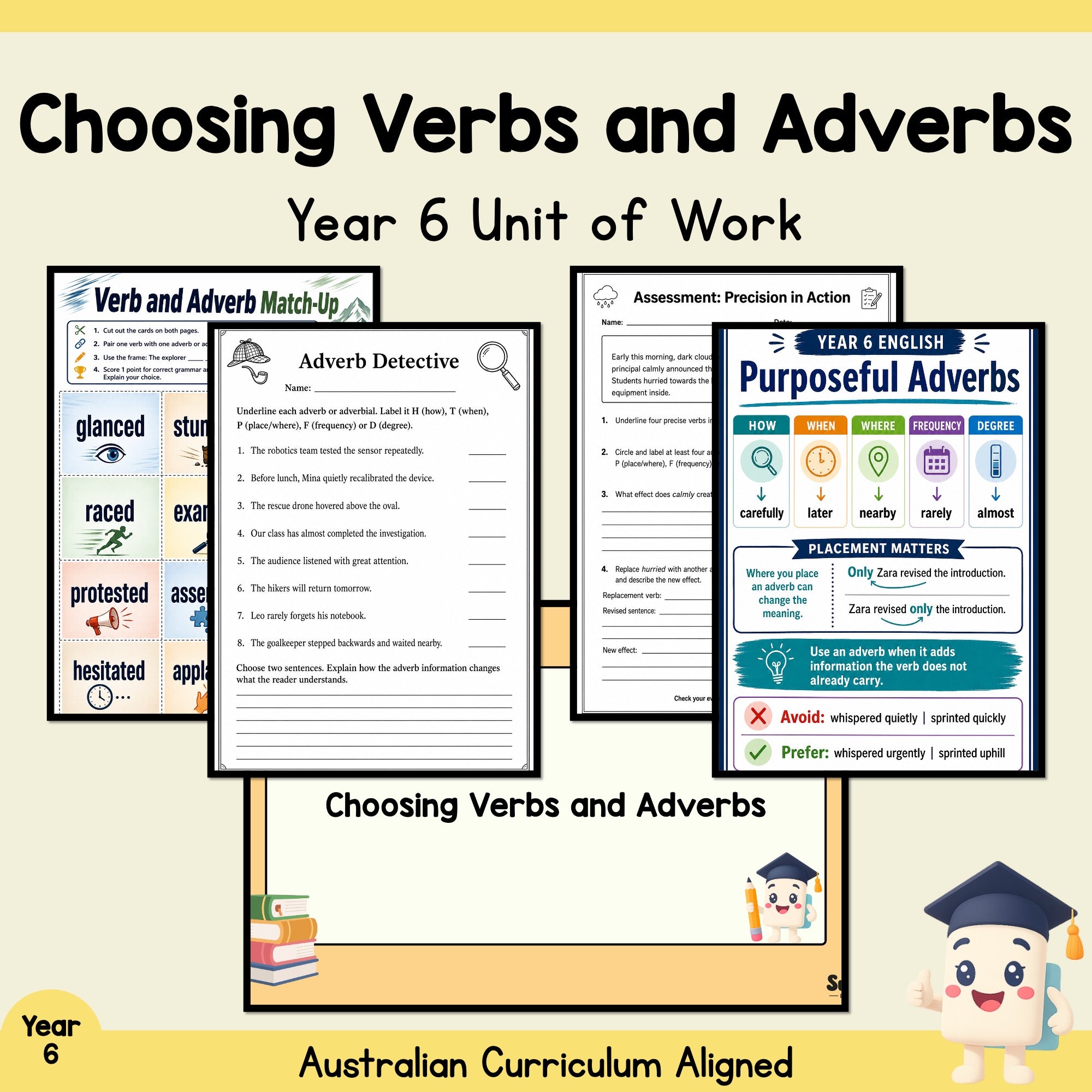 Choosing Verbs and Adverbs Year 6