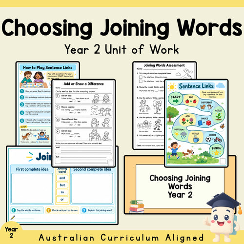 Choosing Joining Words - Year 2 — cover