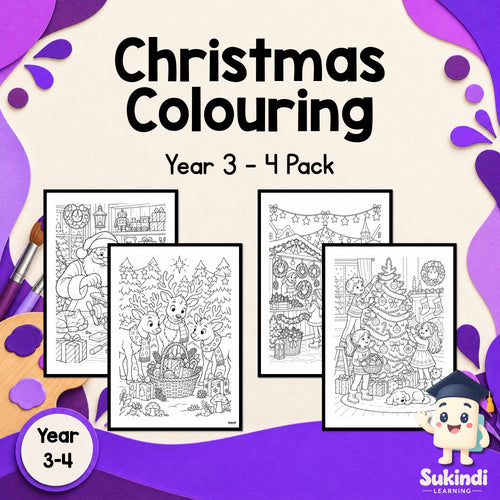 Christmas Colouring - Years 3-4 — cover