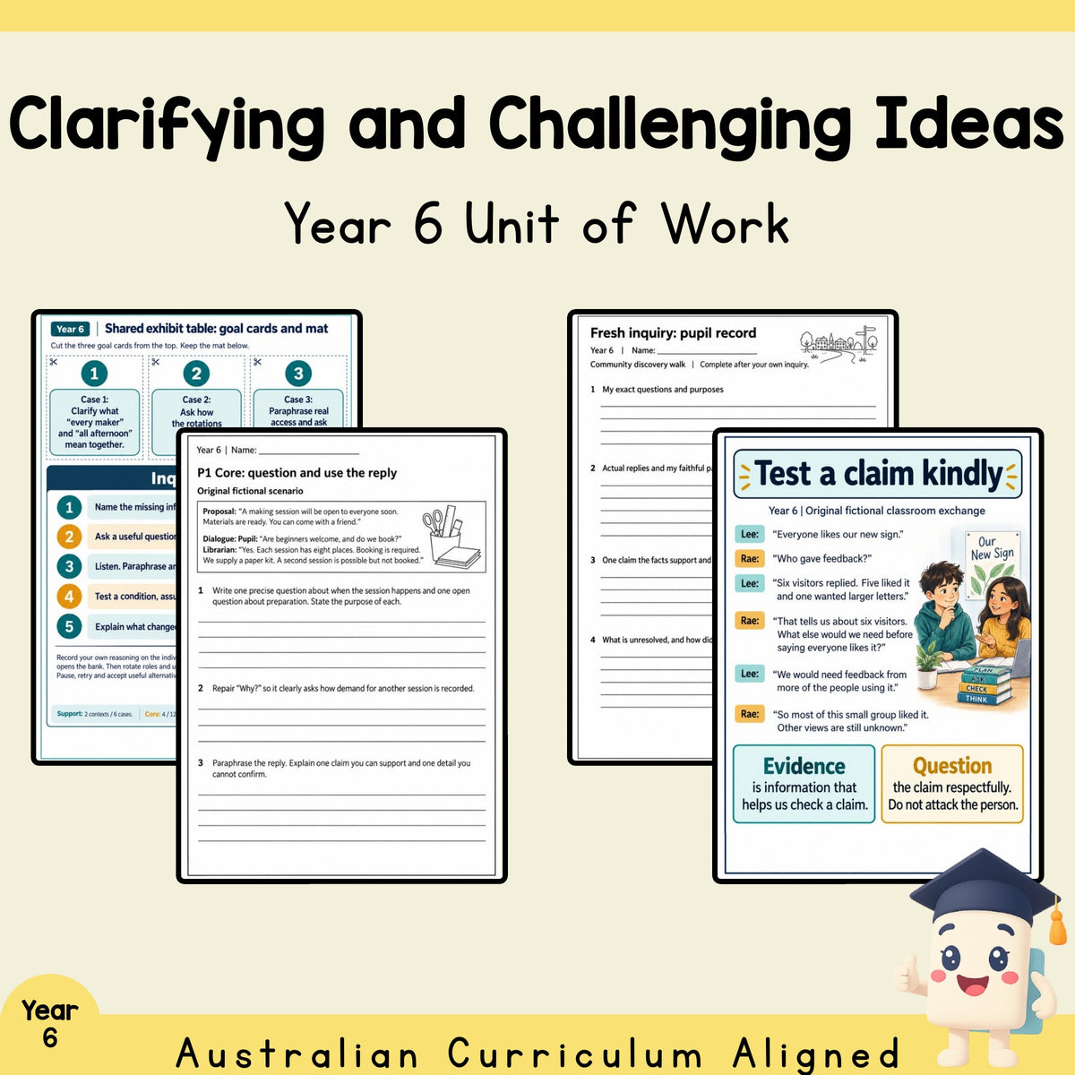 Clarifying and Challenging Ideas - Year 6 — cover