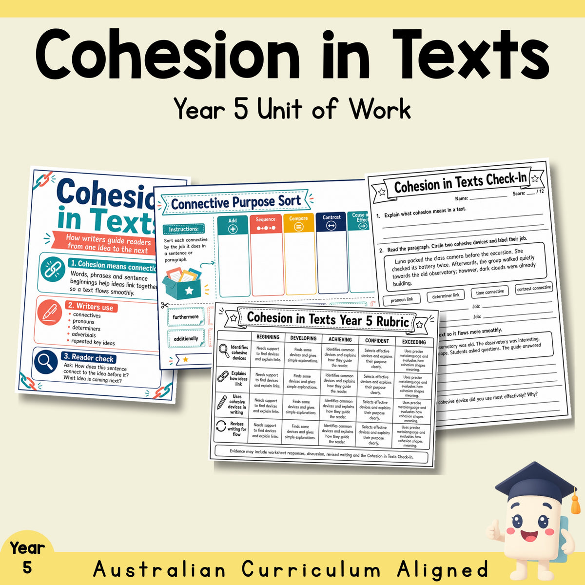 Cohesion in Texts Year 5 Unit