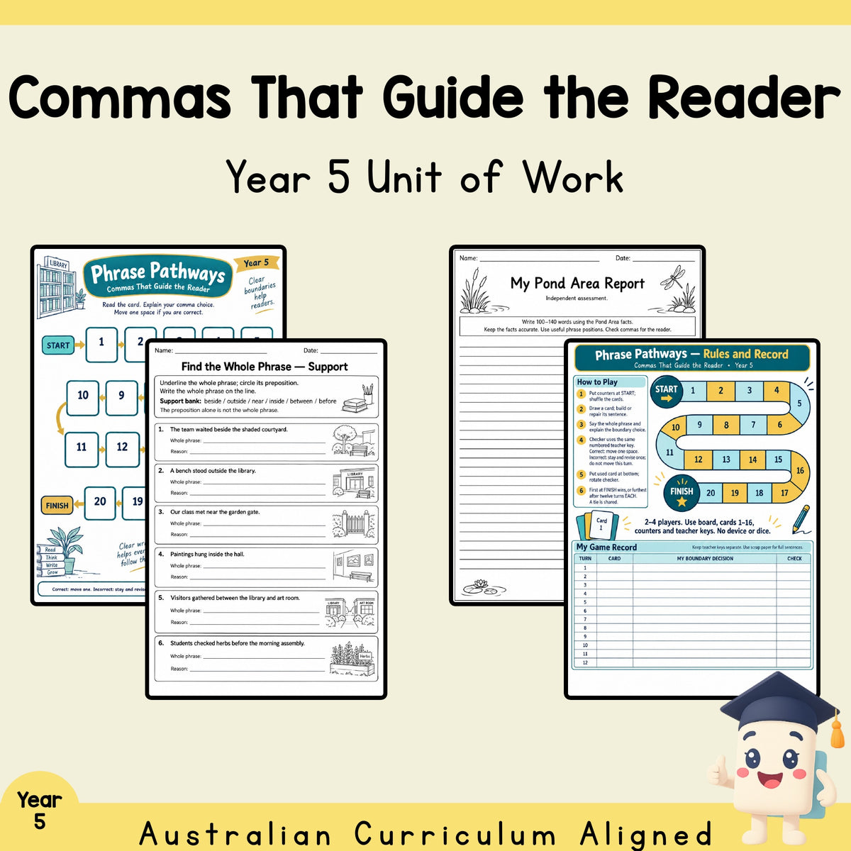 Commas That Guide the Reader - Year 5 — cover