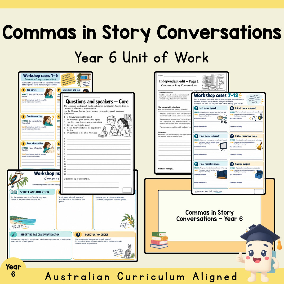 Commas in Story Conversations - Year 6 — cover