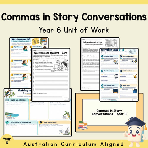 Commas in Story Conversations - Year 6 — cover