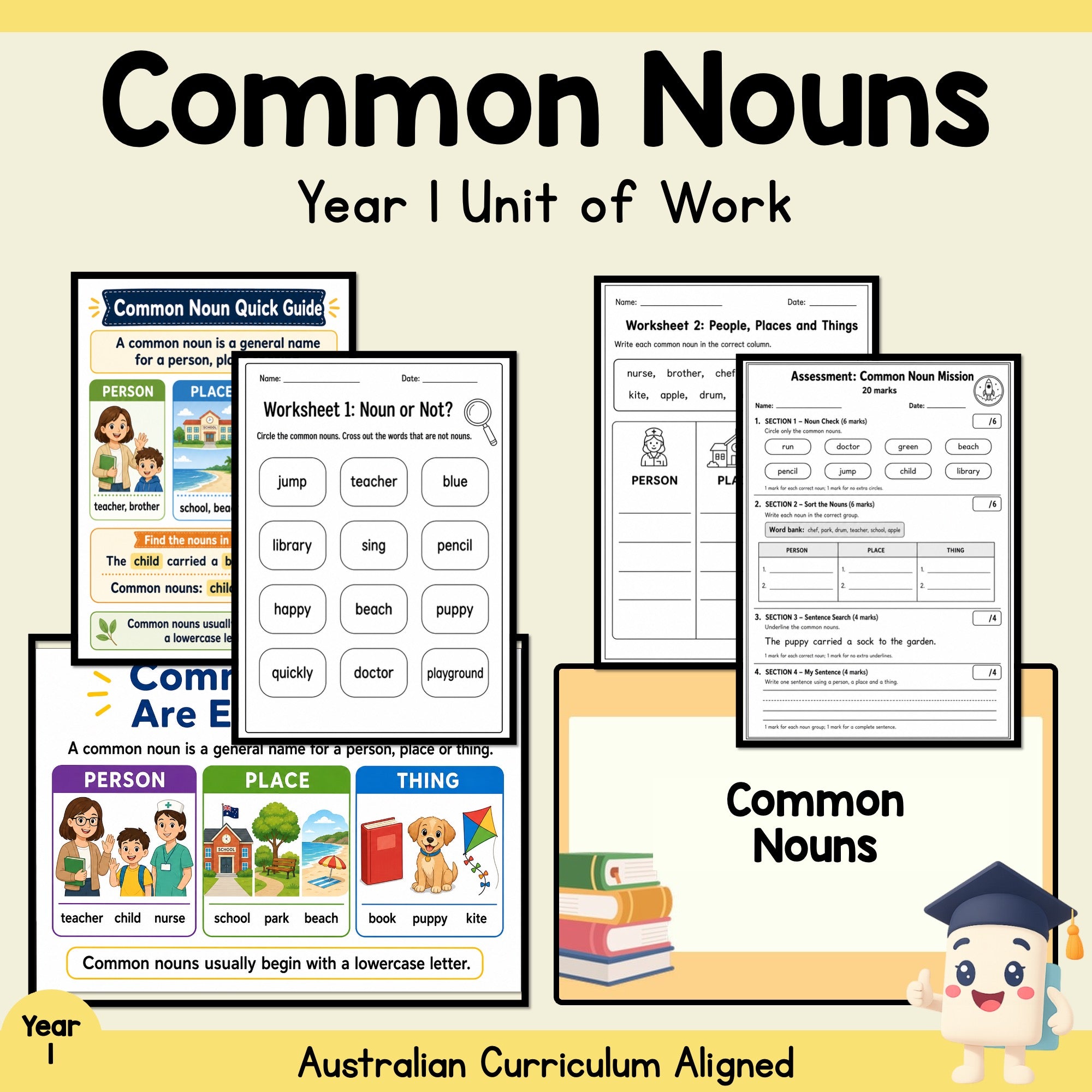 Common Nouns Year 1 Unit