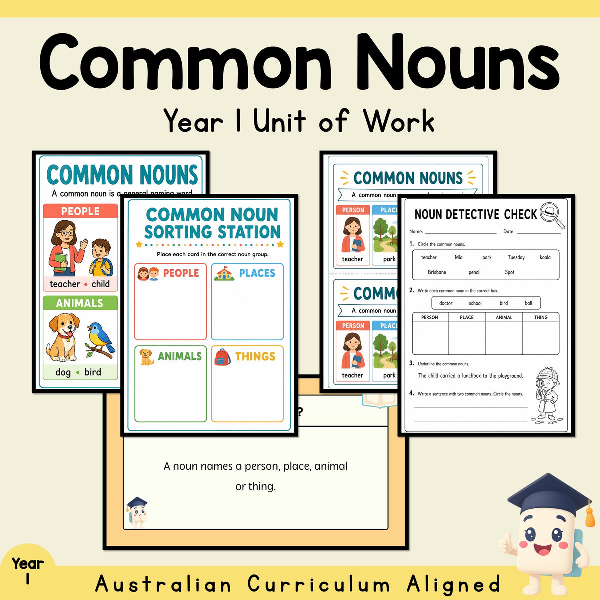 Common Nouns – Year 1 Unit Plan — cover