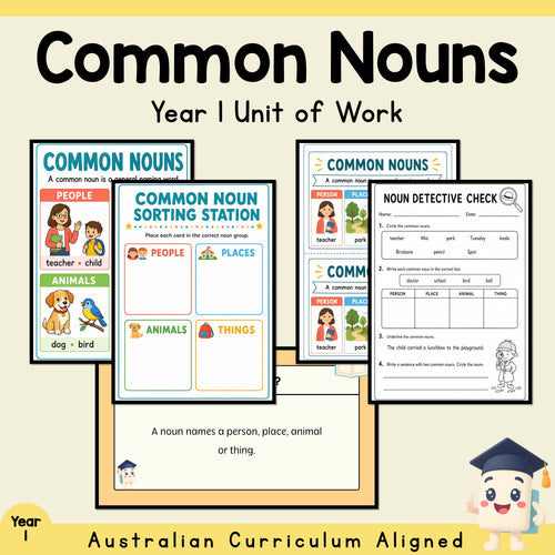 Common Nouns – Year 1 Unit Plan — cover