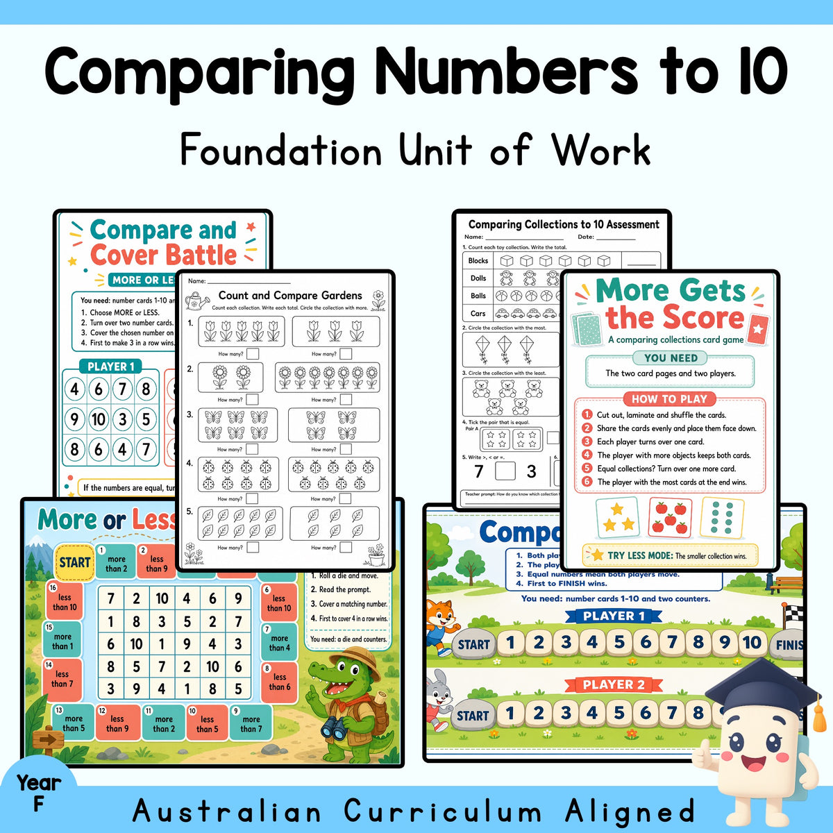 Comparing Numbers to 10 Foundation Unit — cover