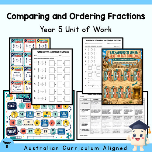 Comparing and Ordering Fractions Year 5 — cover