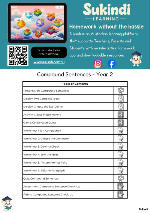 Compound Sentences Year 2 Unit